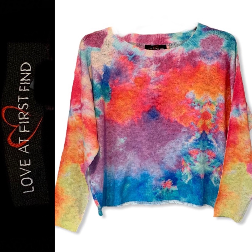 Love At First Find Tie Dye Watercolor Sweater